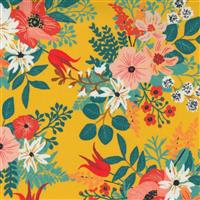 Moda Lady Bird Wild Flowers Floral on Saffron Fabric 0.5m
