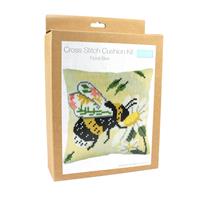 Cross Stitch Kit: Cushion: Floral Bee - 40cm x 40cm 