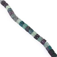 560cts Multi-colour Fluorite Cubes Approx 10mm, 38cm Strand