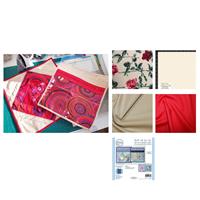 Country Floral Red QAYG Project Bags Kit: QAYG & Fabrics (2m)