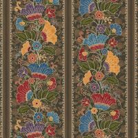 Ashton Collection Large Floral on Cocoa Fabric 0.5m