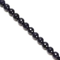 Blue Goldstone Faceted Rounds Approx 10mm, 38cm Strand