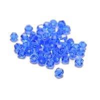 Sapphire Glass Bicone Beads 3mm (50pcs)