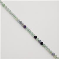 100cts Fluorite Facted Rounds Approx 6mm,38cm Strand