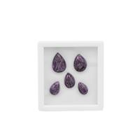 30cts Charoite Cabochon Pear Approx 12x8 to 18x13mm Gemstone (Set of 5 Pcs)