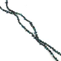 130cts Chrysocolla Small Nuggets Approx 4.5x2-7x3mm, 86cm Strand