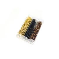 Gem Kit: Black Onyx & Tigers Eye & Gold Haematite Faceted Rondelles Approx 2x3mm