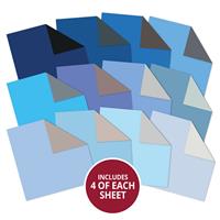 Duo Colour Paper Pad - Blues & Greys, 48-sheet 8" x 8" paper pad on 150gsm paperstock 