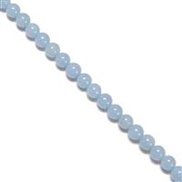 35 cts Angelite Plain Rounds Approx 4mm,38cm Strand