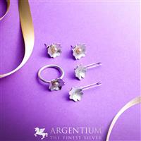 925 Argentium Finest Silver - Forget Me Not Kit (2 x Earrings, 1 x Ring)