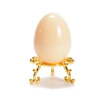 Plastic Opening Egg Approx 4x6cm and Gold Egg Stand 