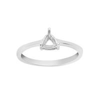 925 Sterling Silver Triangle Ring Mount (To fit 5mm gemstone)- 1pcs