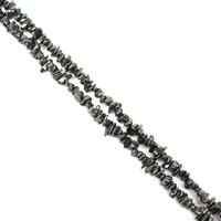 640cts Haematite Small Chips Approx 4x2 - 8x5mm, 60" Strands