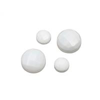 7cts White Opal Checkerboard Round Cabochons Approx 6mm & 10mm (Pack of 4)