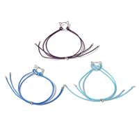 Base Metal x 3 Cat Pendants and x 3 Ropes, Blue Tones 