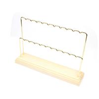 Metal/Wood Earring & Ring Stand, 22x5x15cm (1pc)