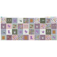 Gardening Forty Squares Fabric Panel (140 x 57cm)