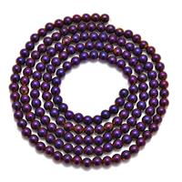 500cts Purple Coated Haematite Plain Rounds Approx 6mm, 1m Strand