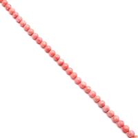 95 cts Thulite Plain Rounds,38cm Approx 6mm, 38cm Strand