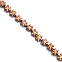 110cts Copper Haematite Stars Approx 7mm, 38cm Strand