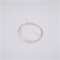 Twisted Round: 0.50mm Sterling Silver Plated Copper Wire 1m