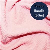 Pale Pink Double Gauze Fabric Bundle (6.5m)