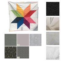 Made and Making Star Quillow Black, Grey and White Kit : Instructions, Fabric (5m) & FQs (8pcs)