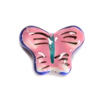 Lilac Ceramic Butterfly Approx 13x17mm