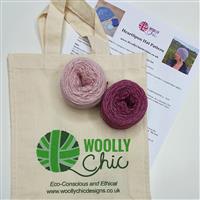 Woolly Chic Raspberry/Pink HeartSpun Hat Crochet Kit 