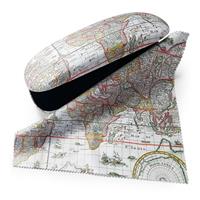 Map Of The World Glasses Case and Lens Cloth