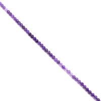 40cts Ombree Amethyst Faceted Rounds Approx 4mm, 38cm 