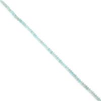 10cts Apatite Faceted Saucers Approx 3x2mm, 38cm Strand