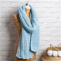Wool Couture Arctic Blue Beginner Basics Scarf Crochet Kit With Free Crochet Hook Usually £5