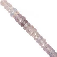 20cts Purple Shaded Sapphire Graduated Faceted Rondelles Approx 2x1 to 3x1mm, 17cm Strand