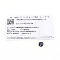 1.75cts Madagascan Blue Sapphire 8x8mm Fancy  (U)