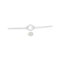 925 Sterling Silver Oval Signet Blank to fit 8x6mm, 1.06cts White Opal Oval Flat Both Side