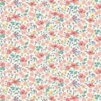 Liberty Riviera Vintage Summer Wildflower Poppy Fabric 0.5m