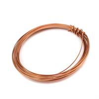 3m Rose Gold Coloured Copper Half Round Wire Approx 1.00mm