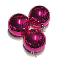 Pink Christmas Baubles, Approx 8cm (3pk) 