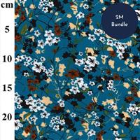Pacific Floral Printed Viscose Fabric Bundle 2m