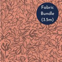 Floral Viscose Linen Print Rose Fabric Bundle (3.5m)