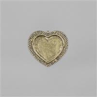 ICE Resin® Antique Bronze Milan Medium Heart Bezel with Closed Backs Approx ID 28x20mm
