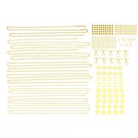 Gold Colour Silver Plated Base Metal Bumper Findings Pack (228pcs)