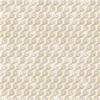 Dan Morris Tiny Tunes Diagonal Scroll Cream Fabric 0.5m