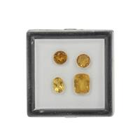 1.20cts Burmese Amber Mixed Shape & Size Pack of 4 (N)