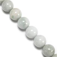 620cts Type A Green  Jadeite Plain Rounds Approx19mm,  18cm Strand