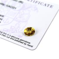 1.25cts Xia Heliodor 9x7mm Oval  (I)