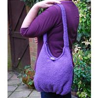 Woolly Chic Purple Shoulder Bag Knitting Kit 