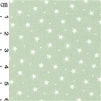Rose & Hubble Cotton Poplin Pistachio Ditsy Stars Fabric 0.5m