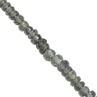 28cts Australian Sapphire Faceted Rondelles Approx 2.5x1.3mm to 4.8x3mm 20cm Strand